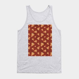 Cool pizza slices vintage red pattern Tank Top